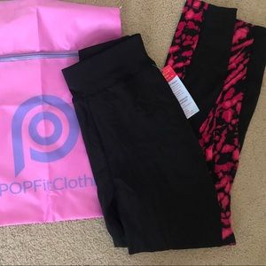 black and pink leggings